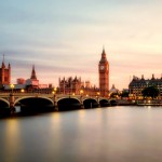 An image of the River Thames with the Big Ben and the area of Westminster in the background.